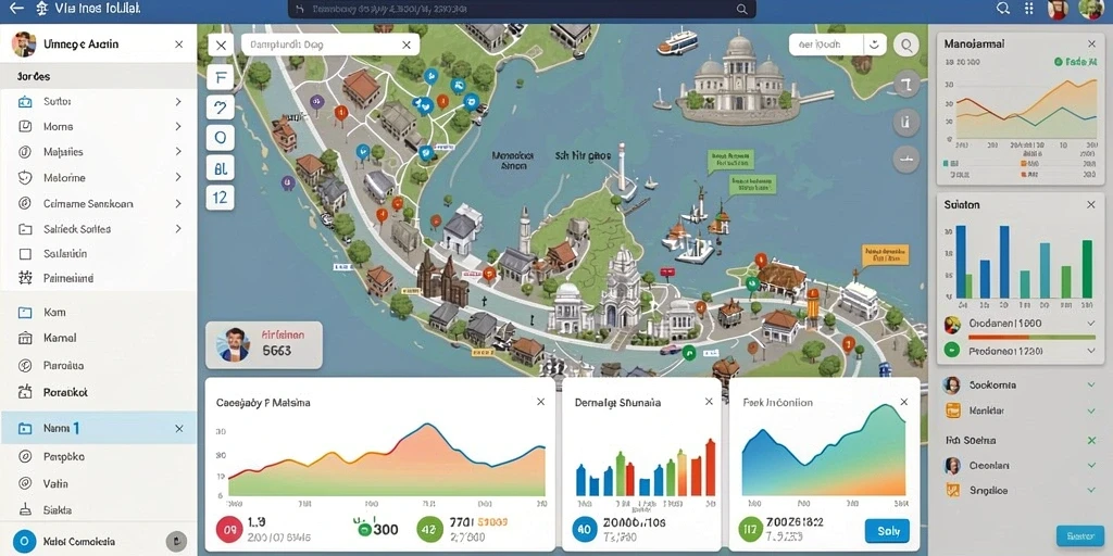ri889 - Screenshot menunjukkan pemandangan indah dari dunia game RI889.